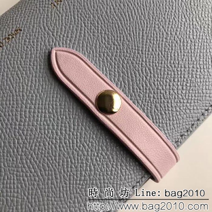 CELINE賽琳原單 專櫃款 手掌紋牛皮小號搭扣拼色錢夾 0146 SL1413